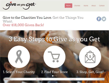 Tablet Screenshot of giveasyouget.com